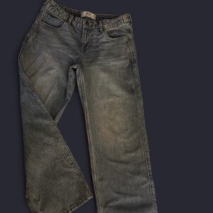 Women’s Hollister Low-Rise Loose Straight Leg Y2K Jeans w/ Adjustable Waist